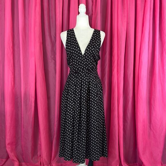 Vintage 90s R J Stevens Petites black midi jumper dress, size 12 - Picture 1 of 8